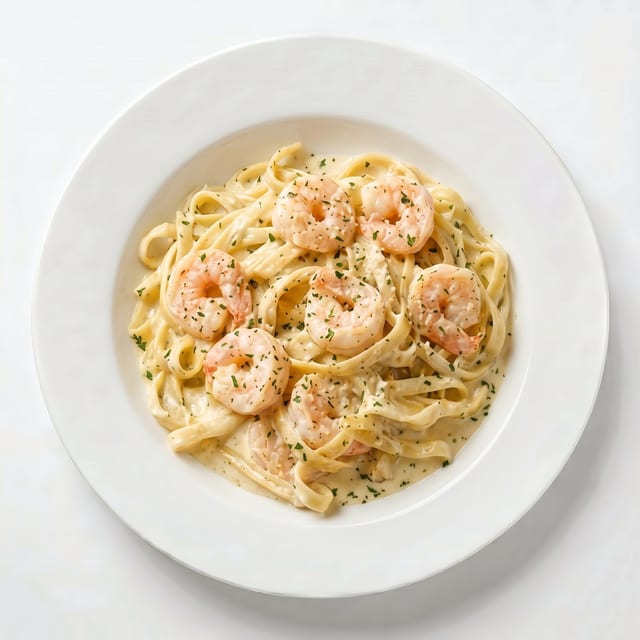 Shrimp Fettuccine Alfredo.