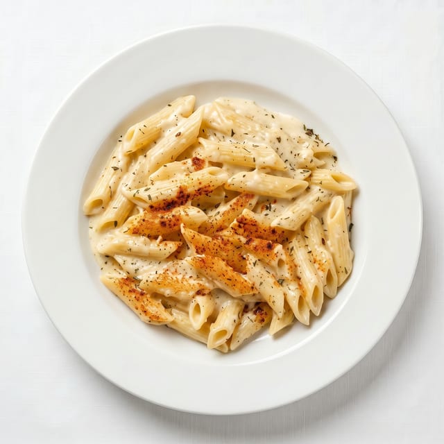 Rocco's Baked Penne Alfredo.